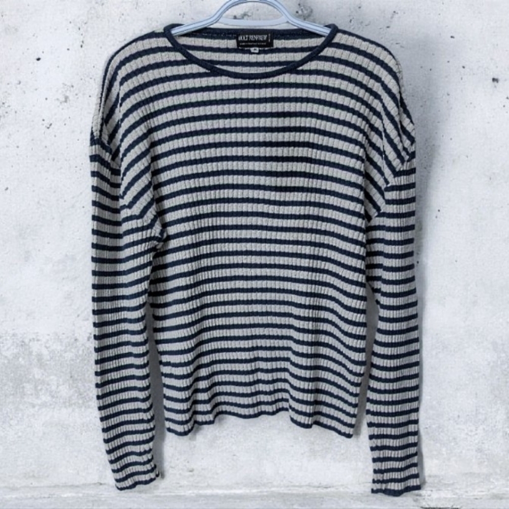 Holt Renfrew Stripe Knit Jumper Sweater